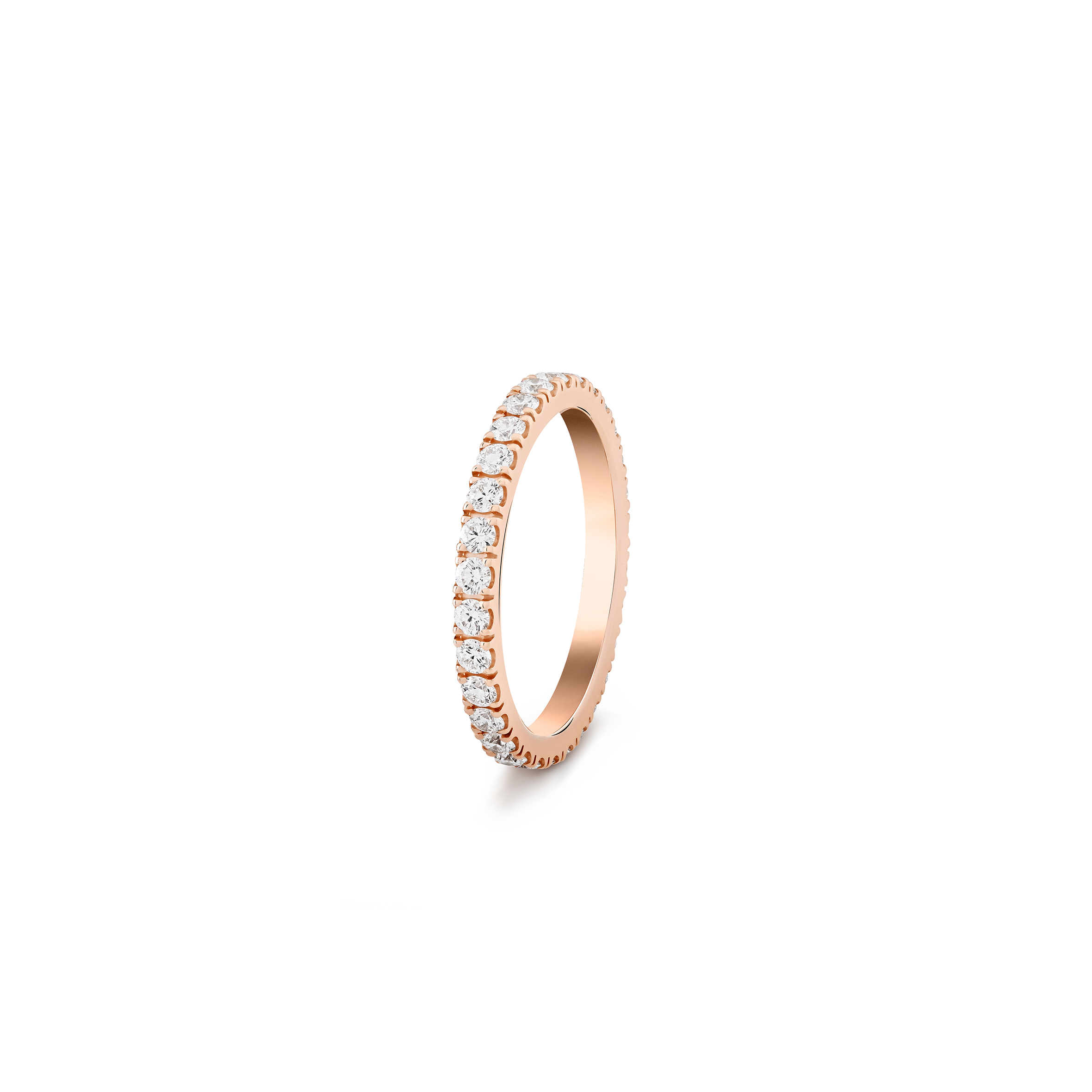 VAN CLEEF ARPELS FÉLICITÉ WEDDING BAND, 2.1 MM - ROSE GOLD, DIAMOND  VCARP7RH00